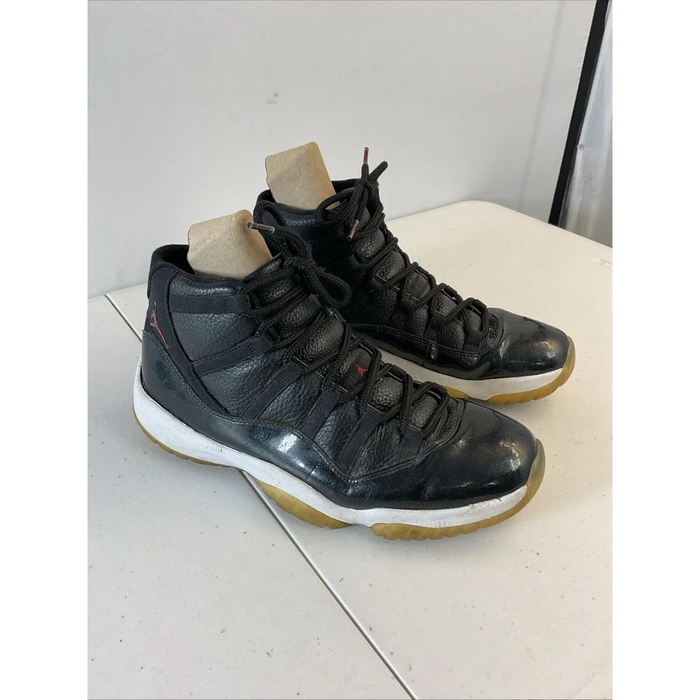 Air Jordan 11 72-10 Retro High Black Sneakers 2015 378037-002  Men's Size 12‎